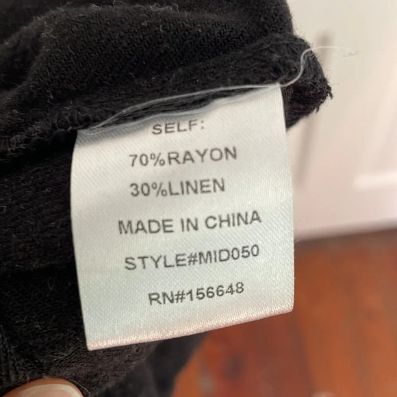 Tiered Linen Blend Dress - Medium - Picture 4 of 5